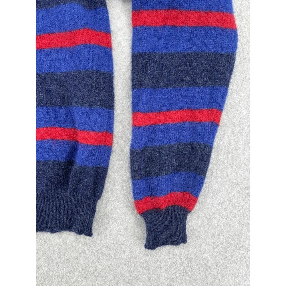 Brooks Brothers Shetland Wool Striped Polo Sweater Men's M Vintage